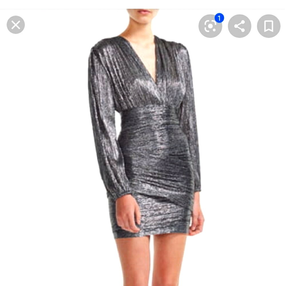 MAJE METALLIC DRESS SIZE 36